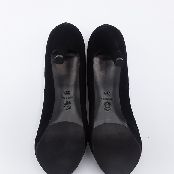 Gastone Lucioli Camoscio Black Suede Bow Pumps - Picture 6 of 6